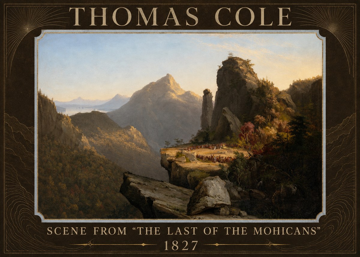 Thomas Cole Scene from 'the Last of the Mohicans' No6 - Plakát