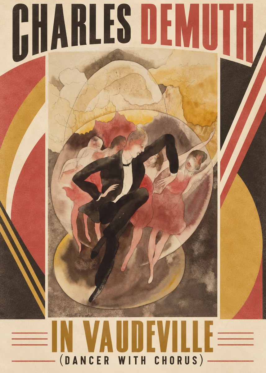 Charles Demuth In Vaudeville (Dancer with Chorus) No6 - Plakát