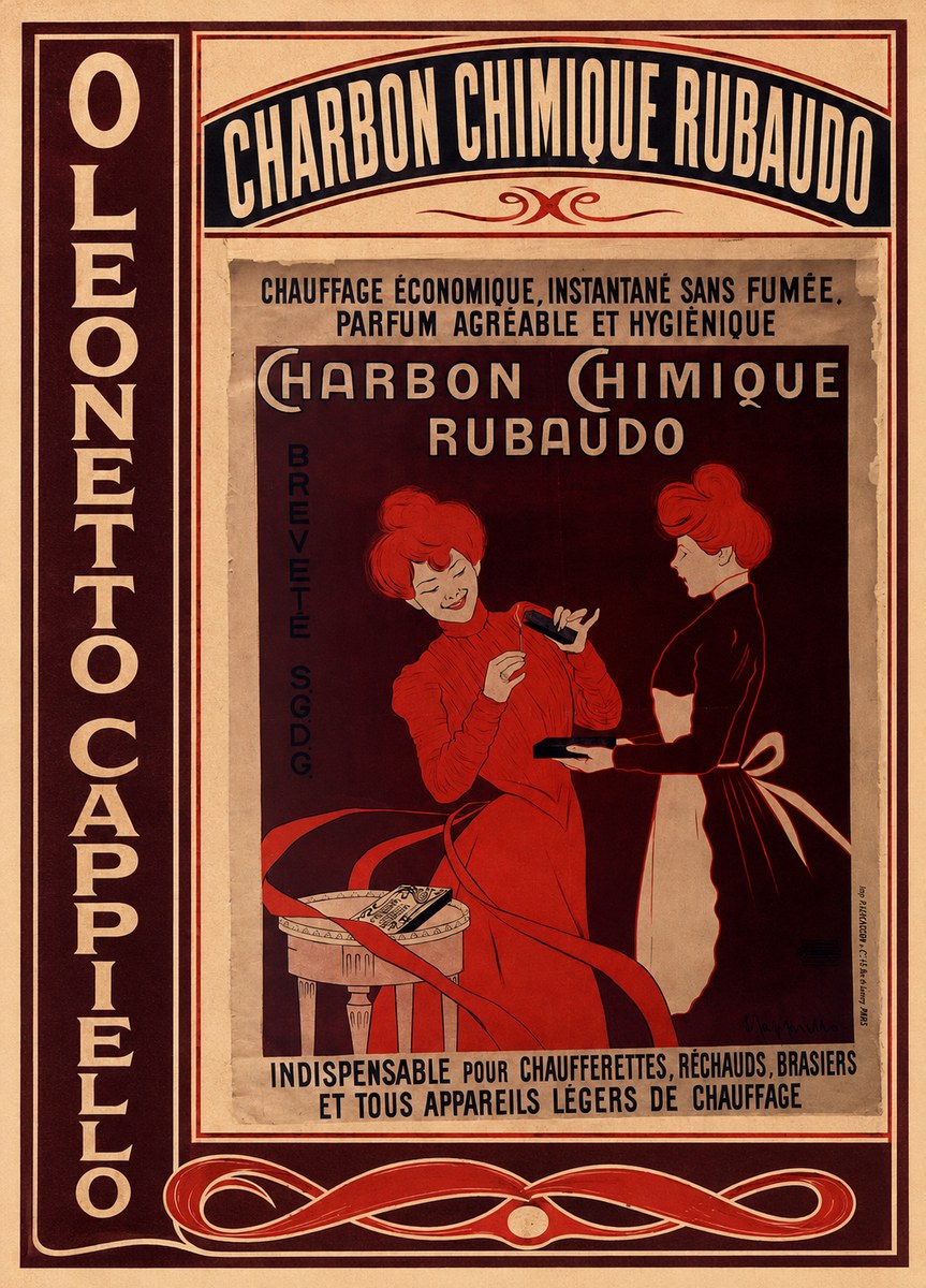 Leonetto Cappiello Charbon Chimique Rubaudo No4 - Plakát