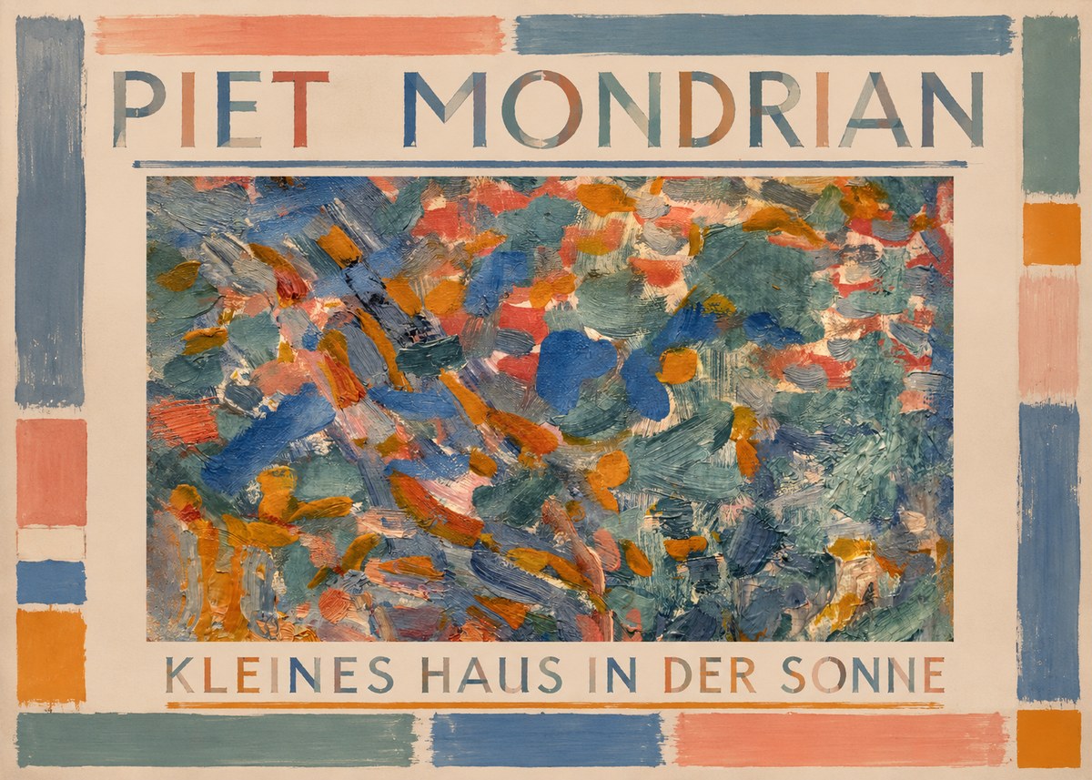 Piet Mondrian Kleines Haus in Der Sonne I No1 - Plakát
