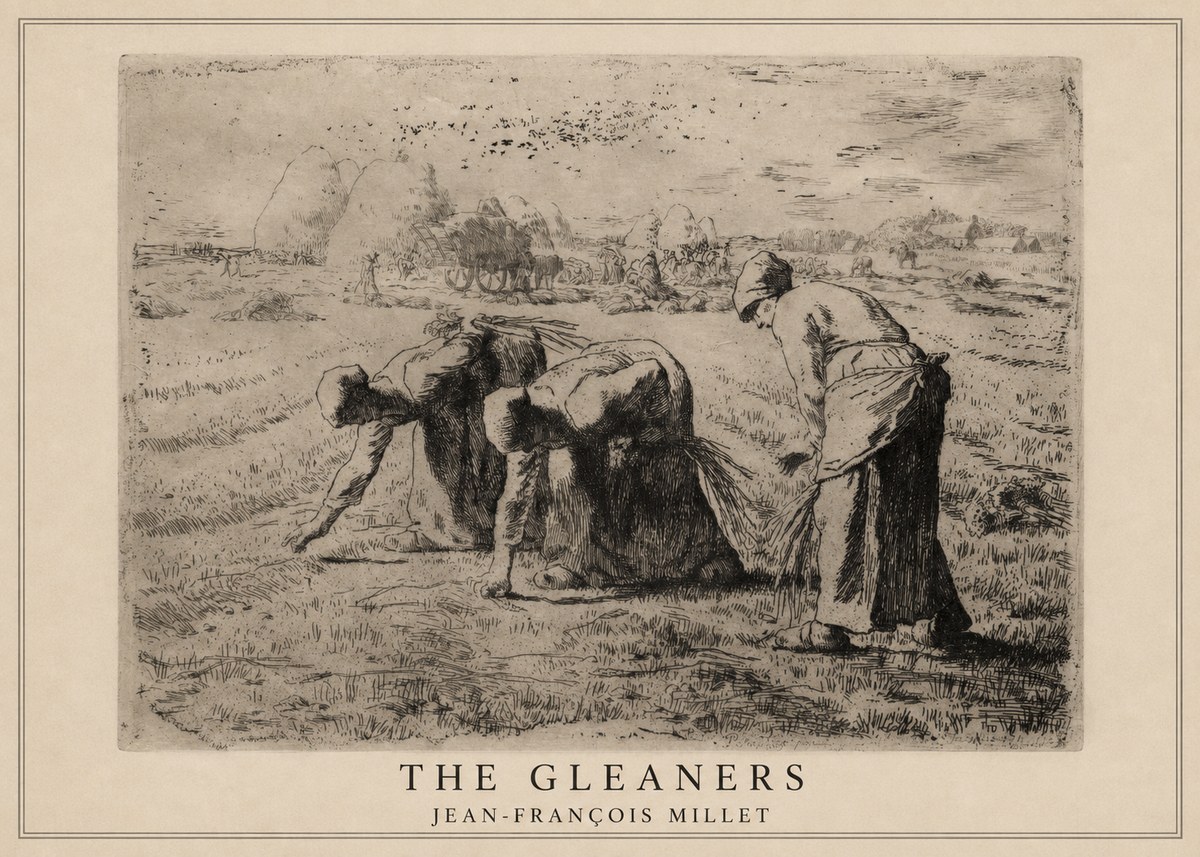 Jean-François Millet The Gleaners No1 - Plakát