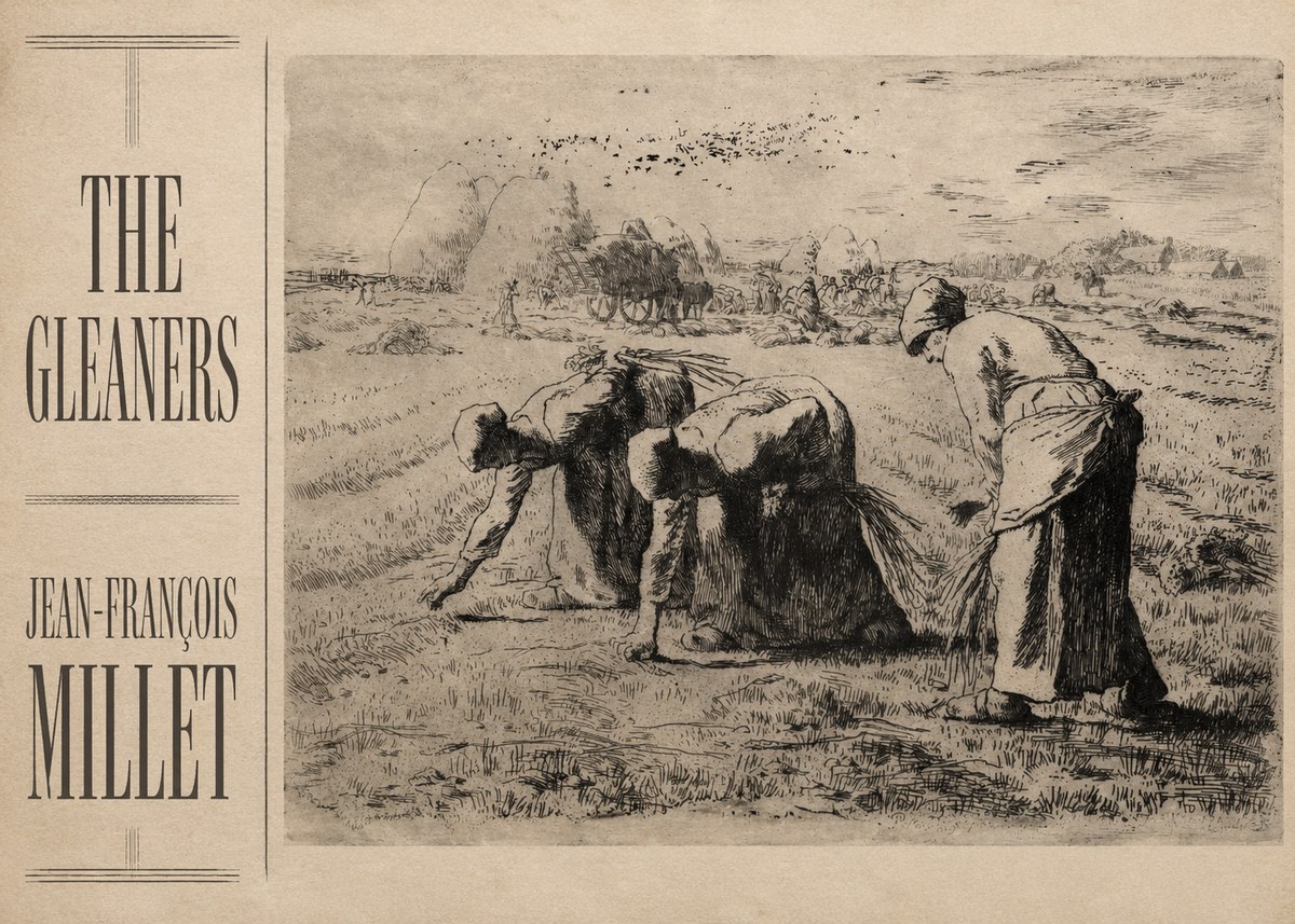 Jean-François Millet The Gleaners No2 - Plakát