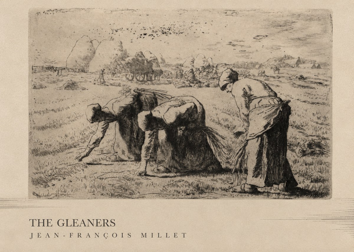 Jean-François Millet The Gleaners No3 - Plakát