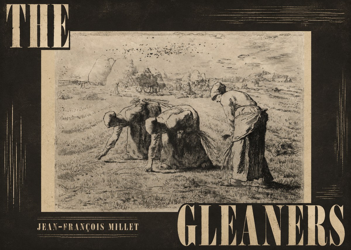 Jean-François Millet The Gleaners No4 - Plakát