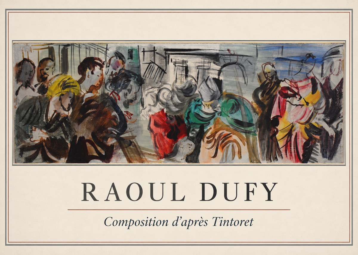 Raoul Dufy Composition D'après Tintoret No1 - Plakát