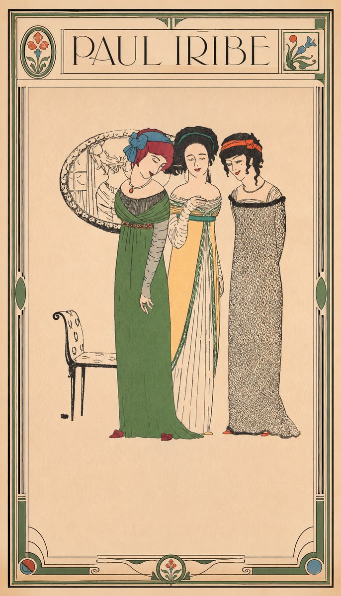 Paul Iribe Three Women in Fashion No1 - Plakát