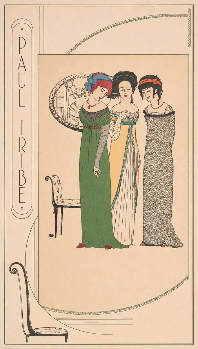 Paul Iribe Three Women in Fashion No2 - Plakát