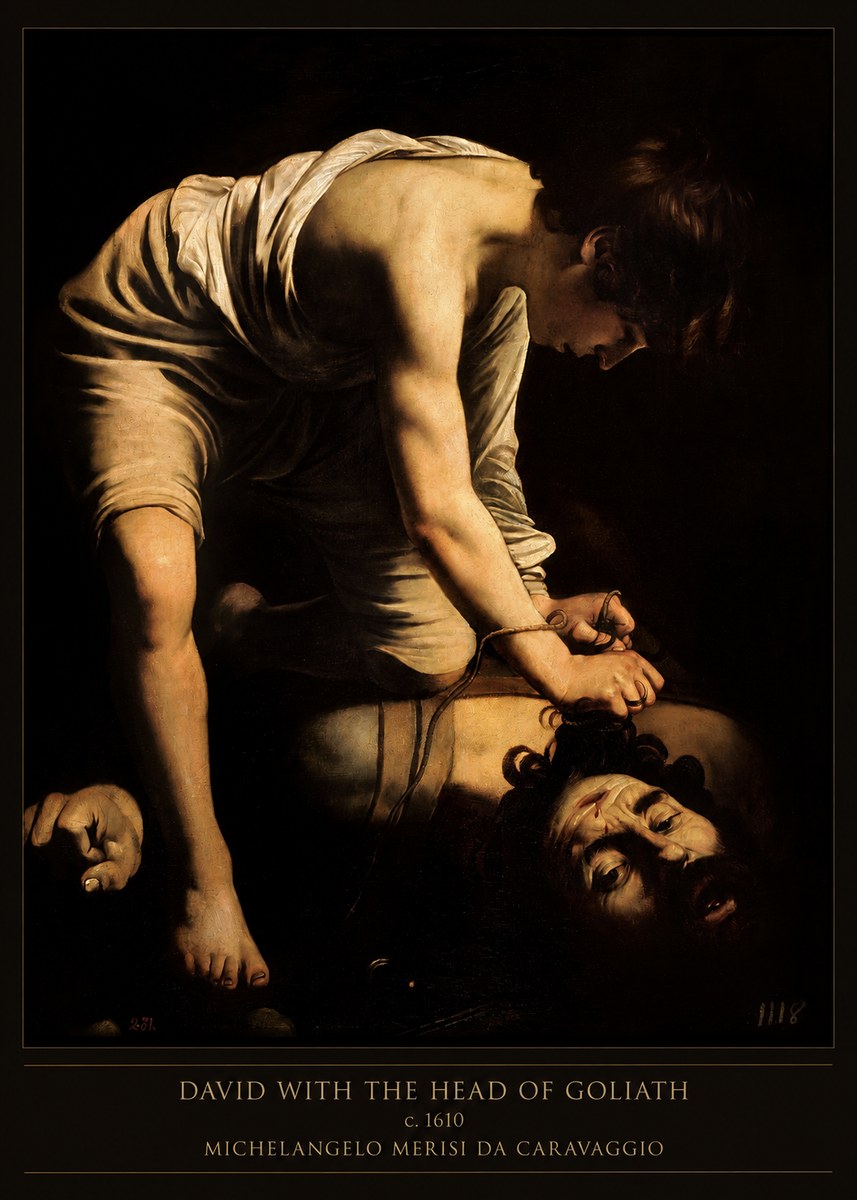 Michelangelo Merisi da Caravaggio David with the Head of Goliath I No3 - Plakát