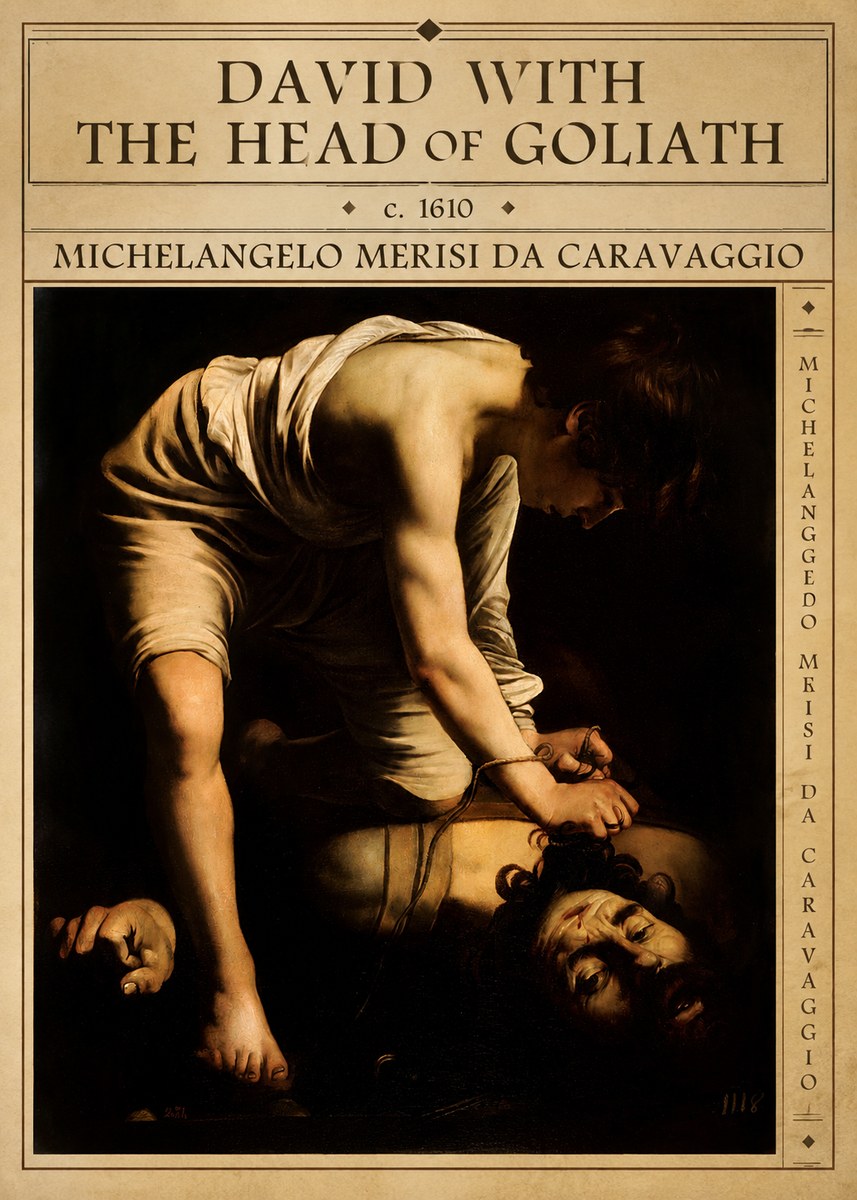 Michelangelo Merisi da Caravaggio David with the Head of Goliath I No5 - Plakát