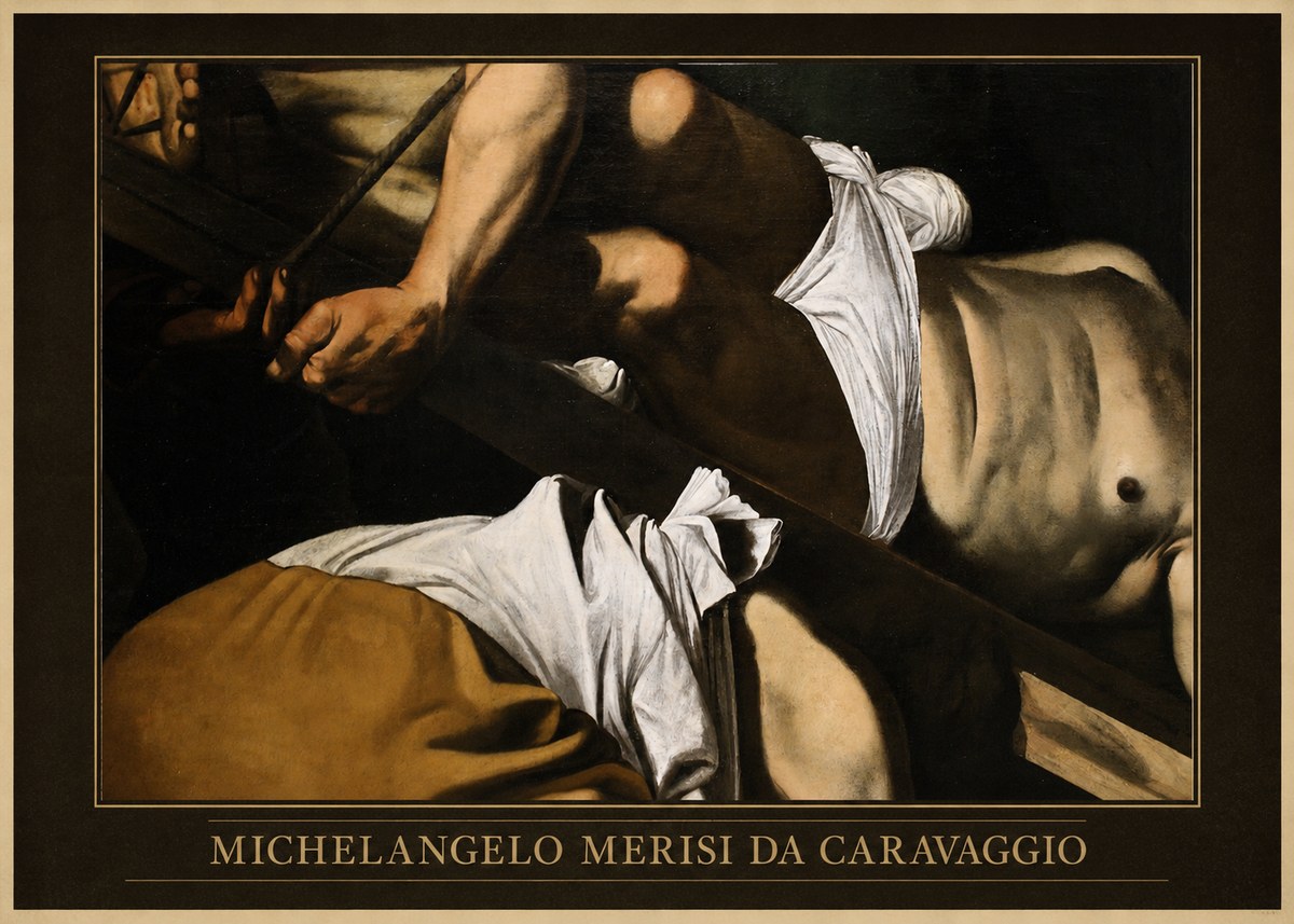 Michelangelo Merisi da Caravaggio The Crucifixion of Saint Peter I No6 - Plakát