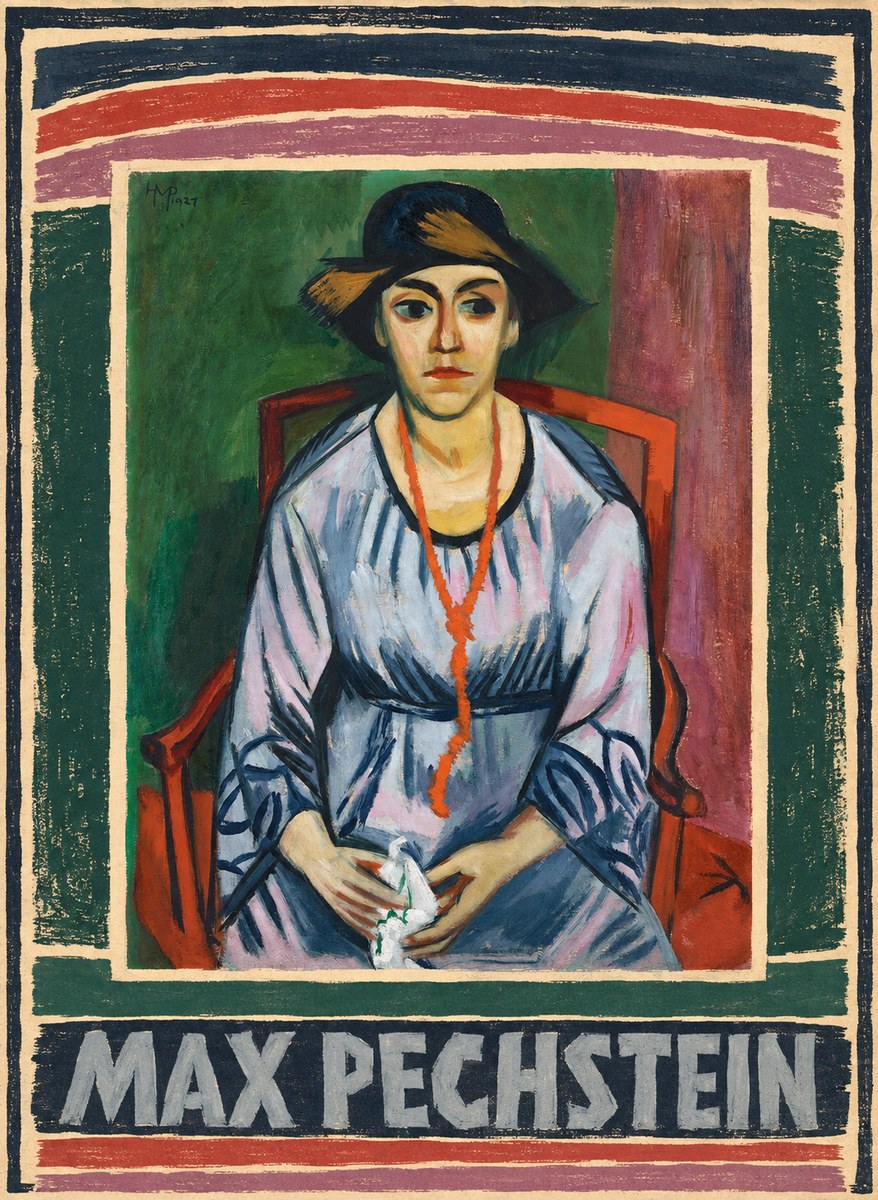 Max Pechstein Seated Woman with Hat No3 - Plakát