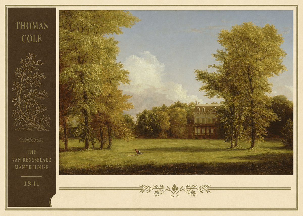 Thomas Cole The Van Rensselaer Manor House - 1841 No2 - Plakát