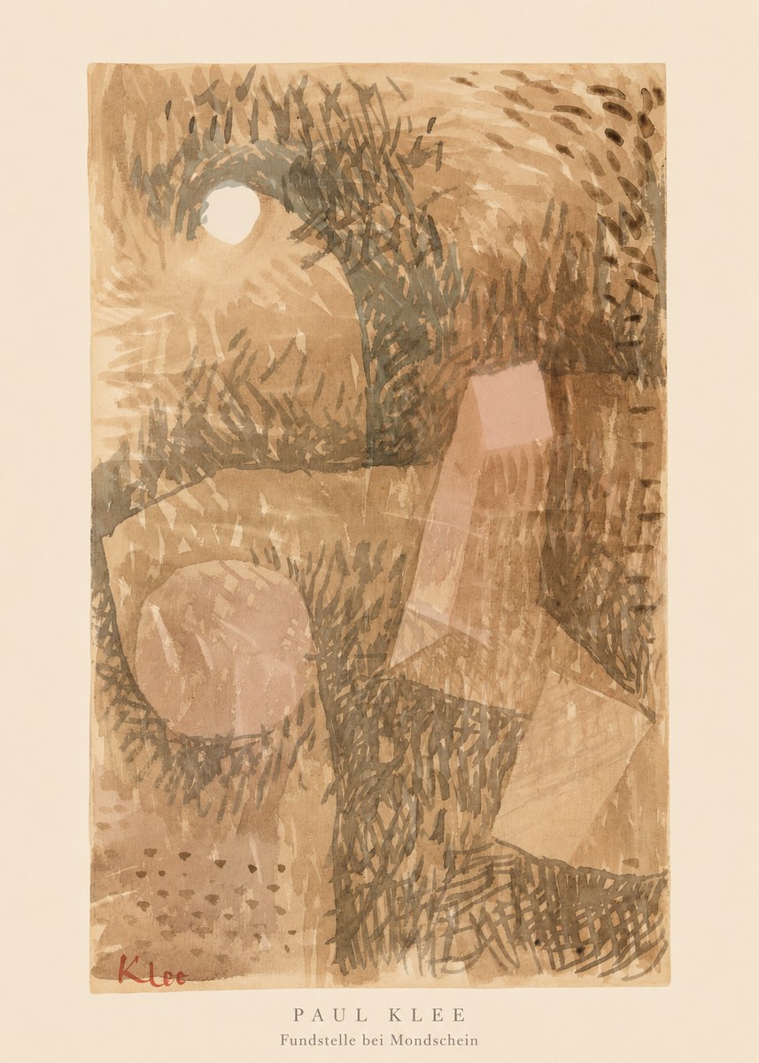 Paul Klee Fundstelle Bei Mondschein No5 - Plakát