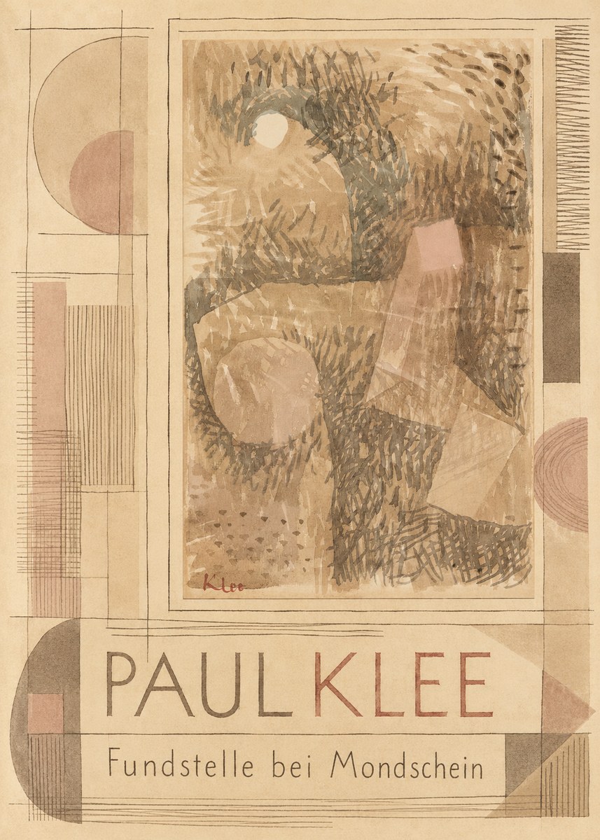 Paul Klee Fundstelle Bei Mondschein No6 - Plakát