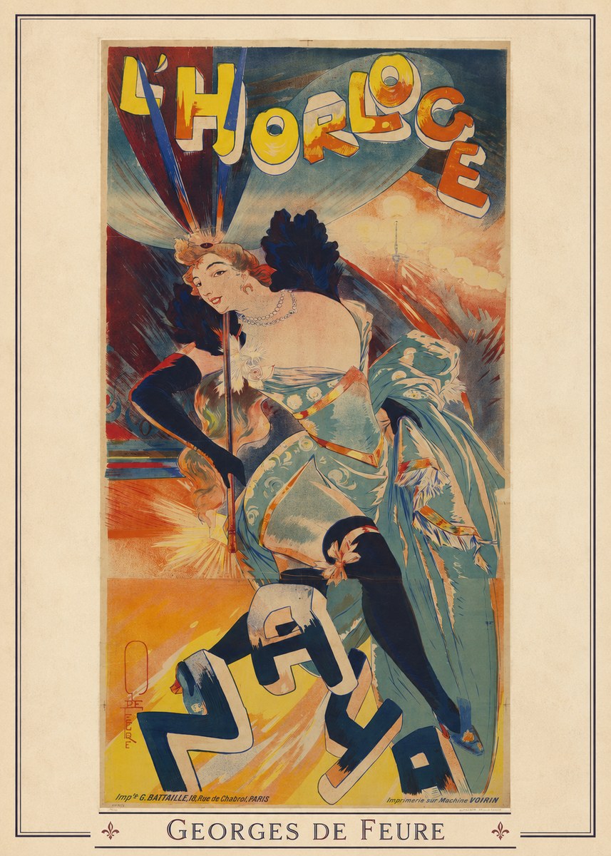 Georges de Feure L'horloge I No2 - Plakát