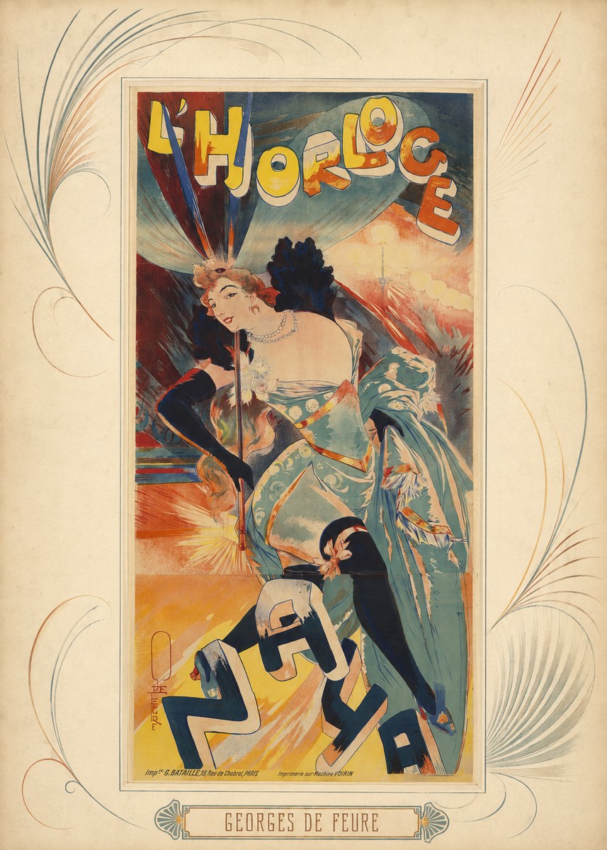 Georges de Feure L'horloge I No5 - Plakát