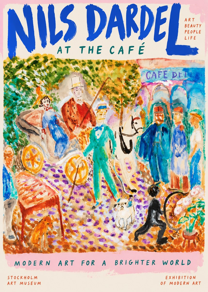 Nils Dardel A Scene from Paris No6 - Plakát