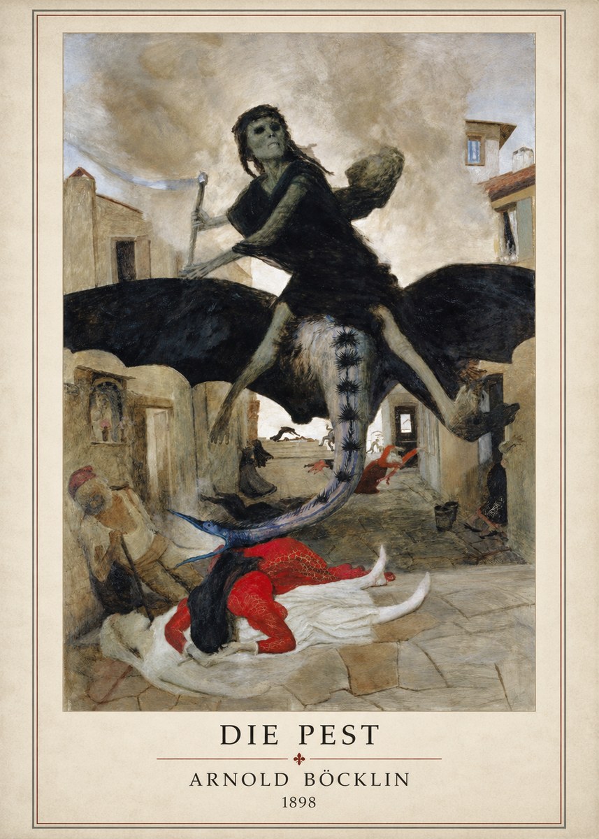 Arnold Böcklin Die Pest I No1 - Plakát