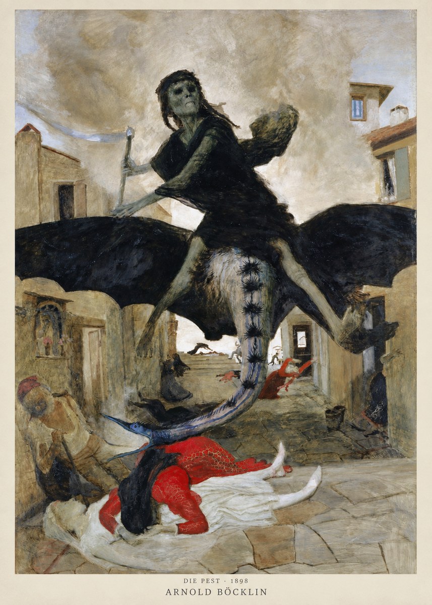 Arnold Böcklin Die Pest I No2 - Plakát