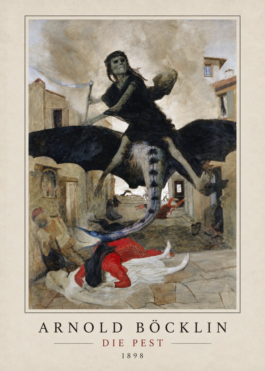 Arnold Böcklin Die Pest I No4 - Plakát