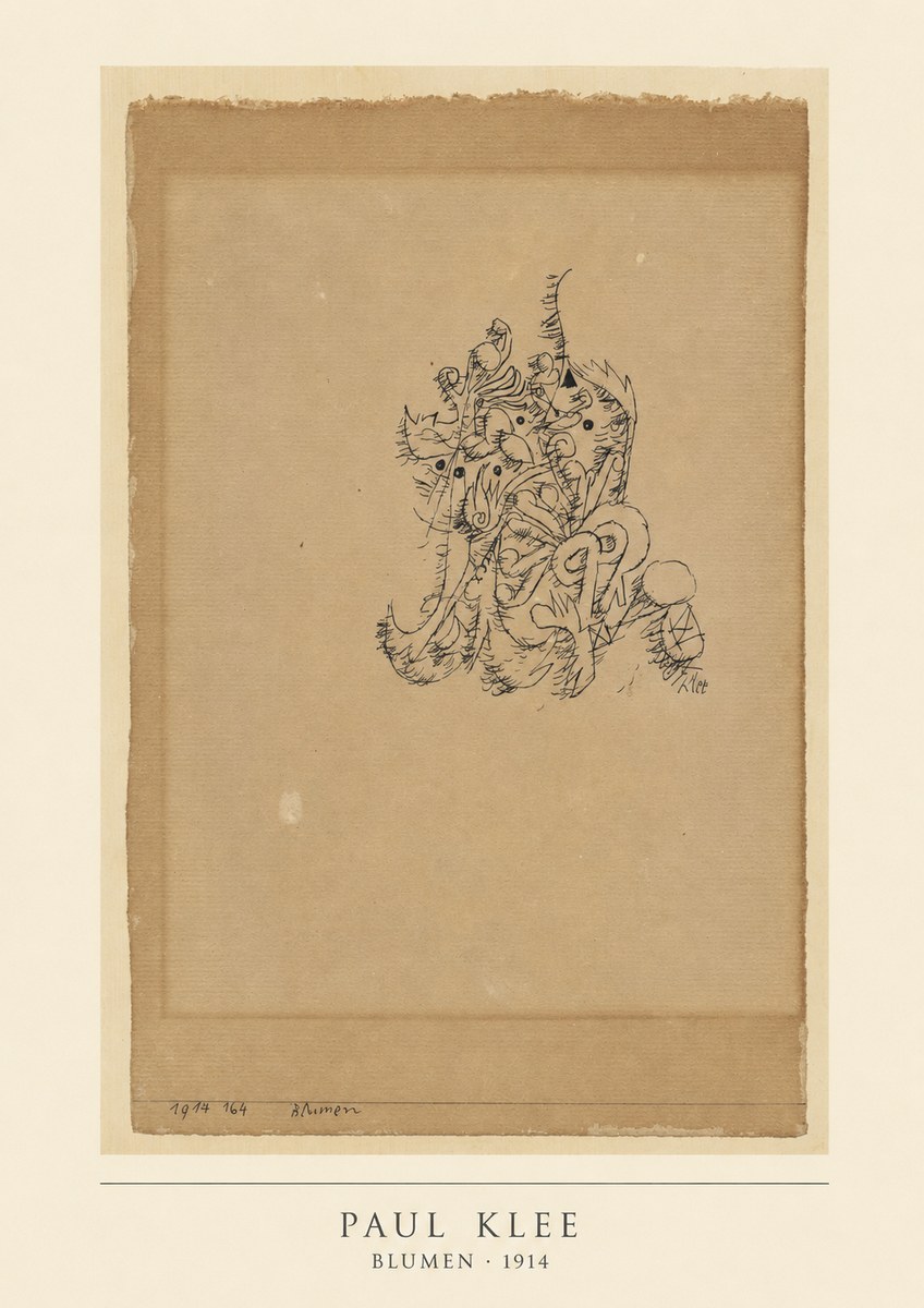 Paul Klee Blumen I No5 - Plakát