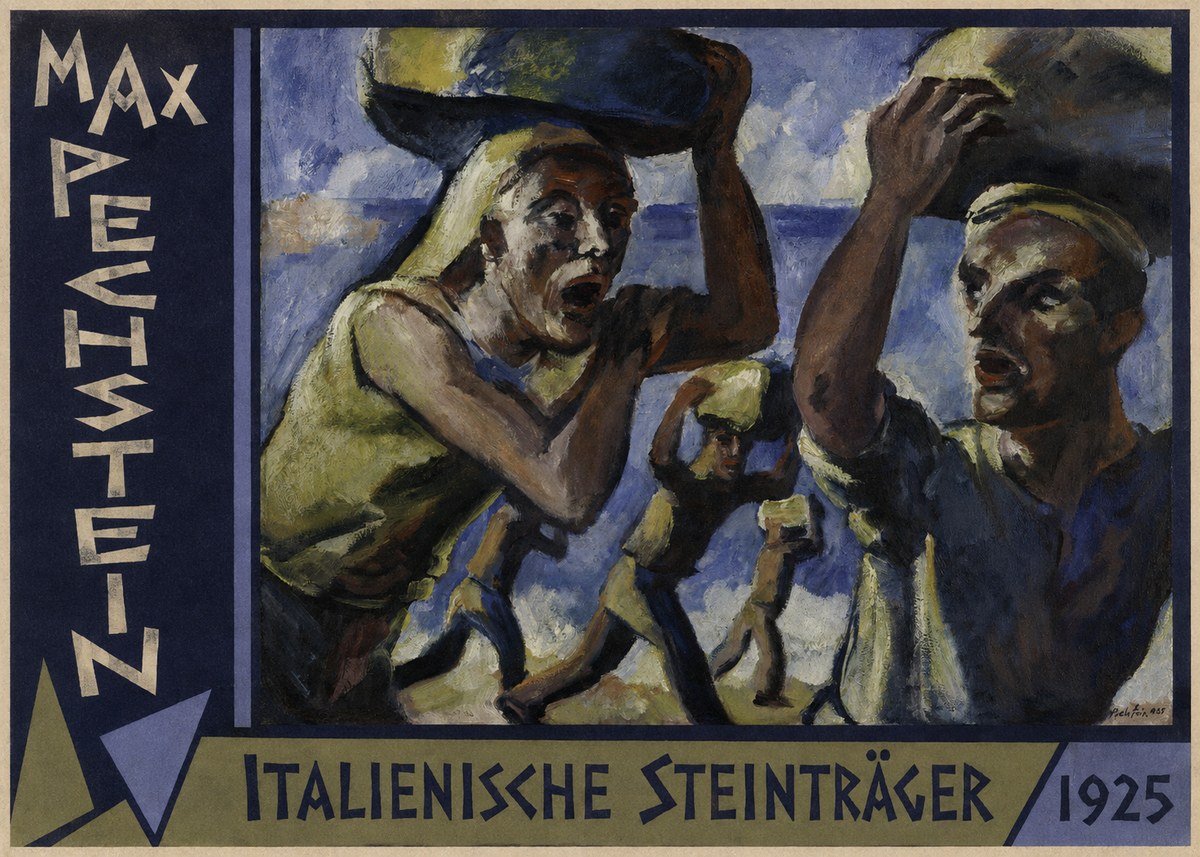Max Pechstein Italienische Steinträger No2 - Plakát