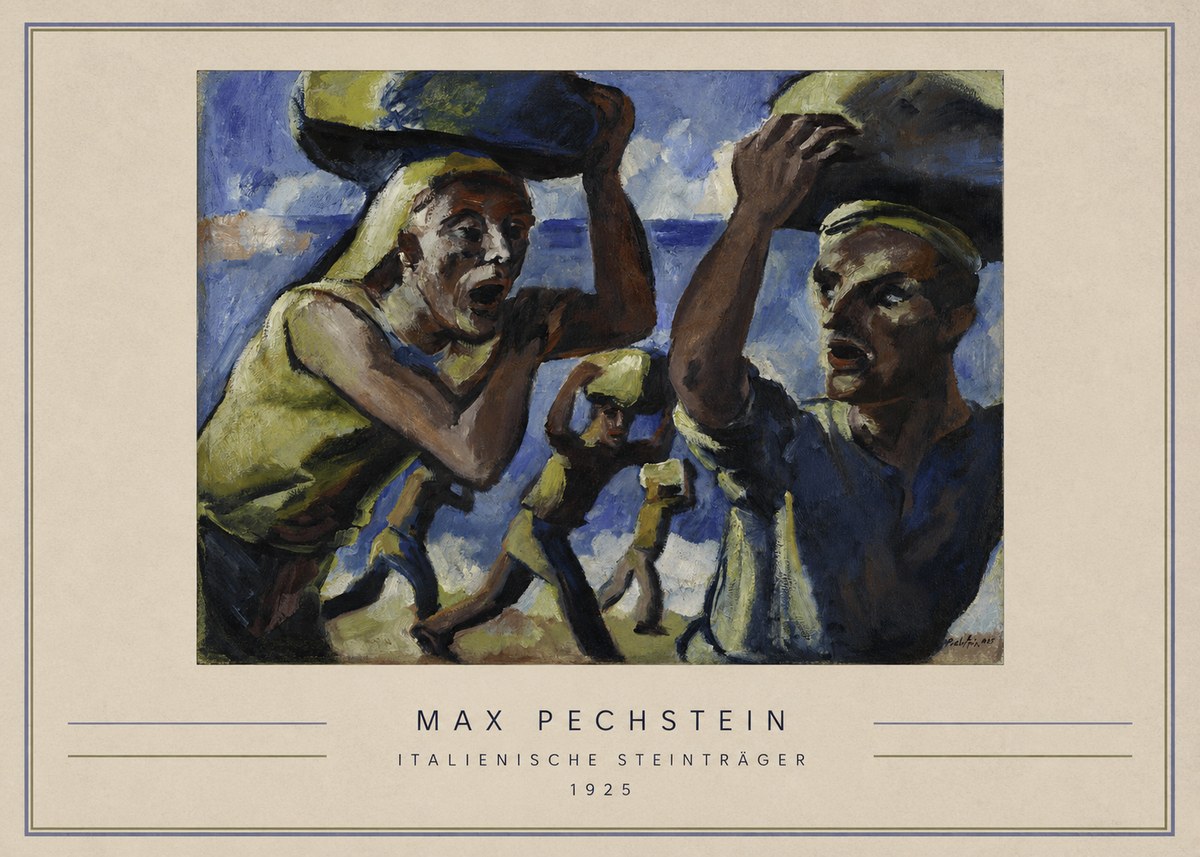 Max Pechstein Italienische Steinträger No3 - Plakát