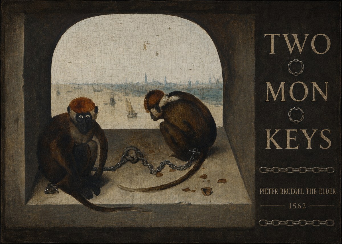 Pieter Bruegel Two Monkeys I No5 - Plakát