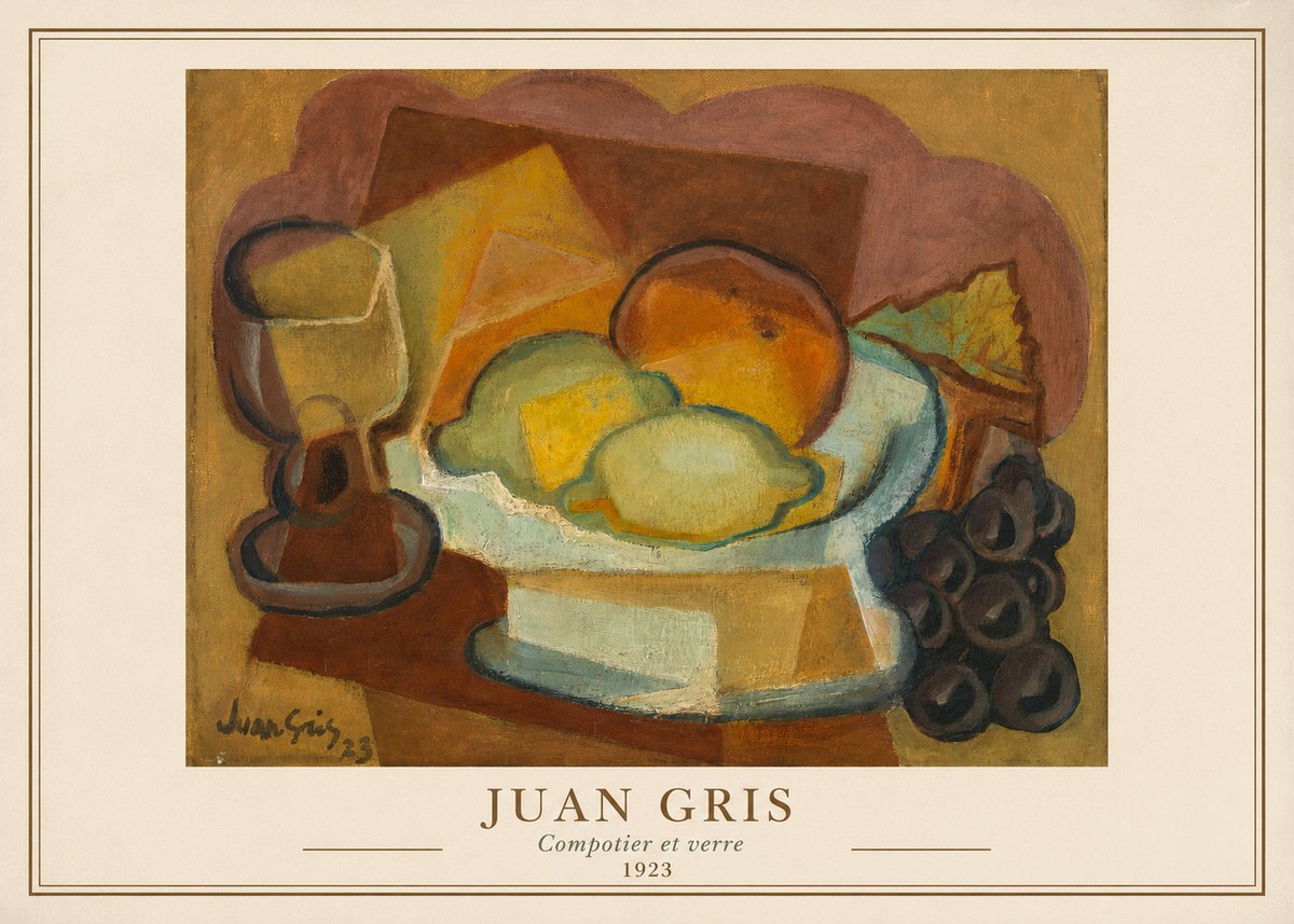 Juan Gris Compotier Et Verre No3 - Plakát
