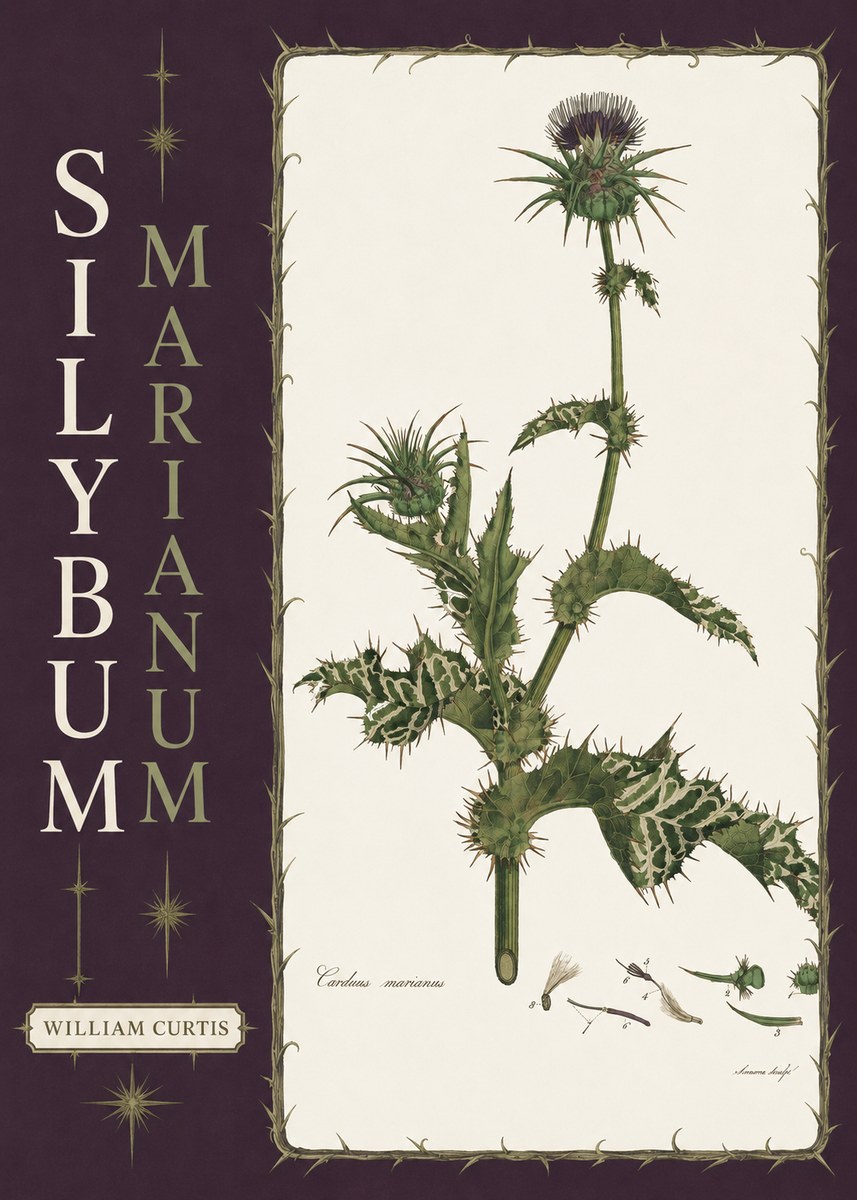 William Curtis Silybum Marianum No6 - Plakát