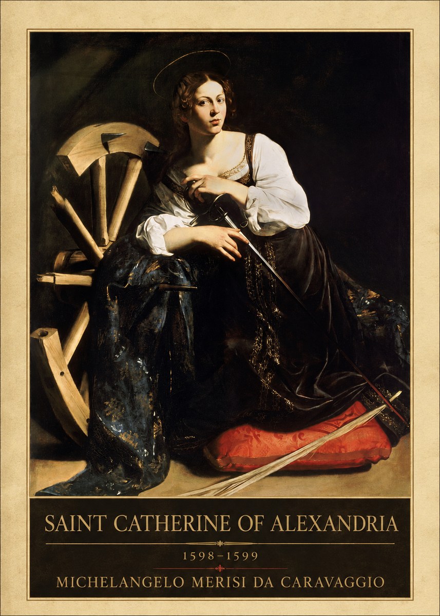 Michelangelo Merisi da Caravaggio Saint Catherine of Alexandria I No1 - Plakát