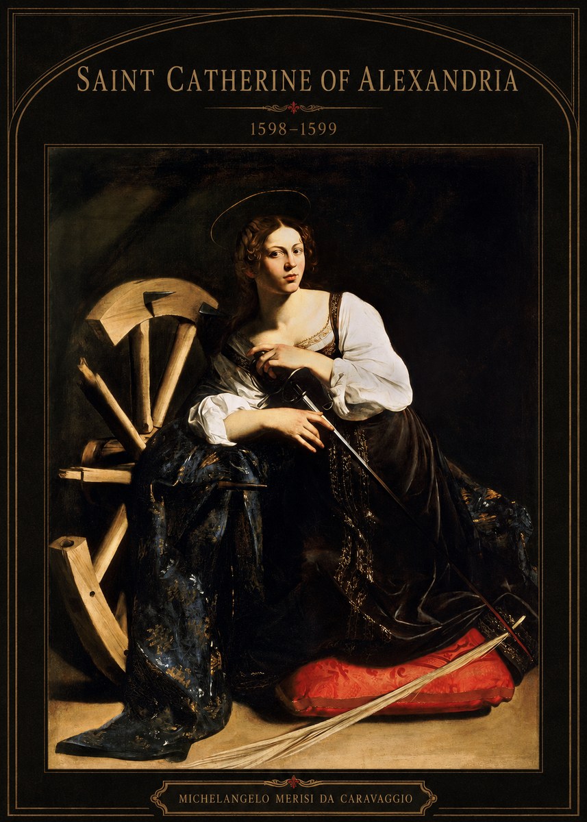 Michelangelo Merisi da Caravaggio Saint Catherine of Alexandria I No3 - Plakát