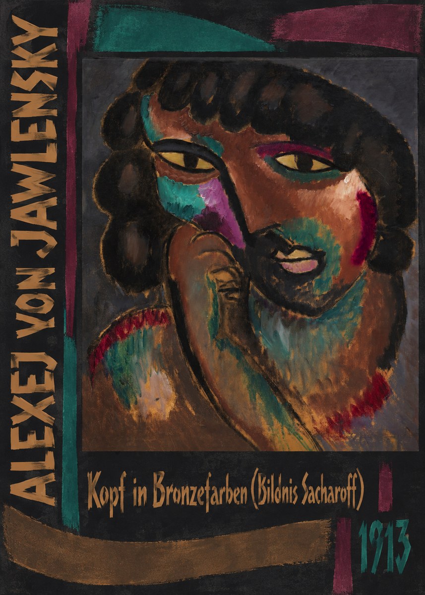 Alexej von Jawlensky Kopf in Bronzefarben (Bildnis Sacharoff) No2 - Plakát