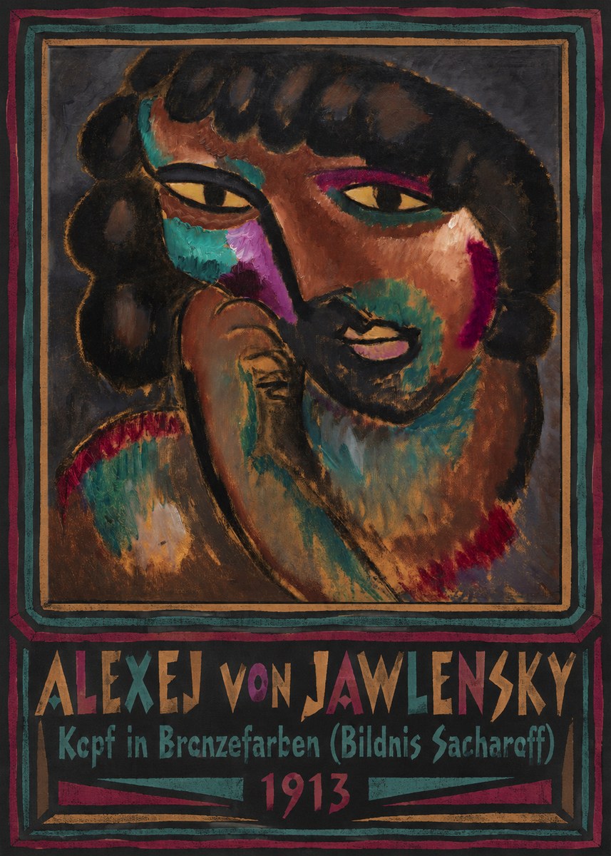 Alexej von Jawlensky Kopf in Bronzefarben (Bildnis Sacharoff) No3 - Plakát