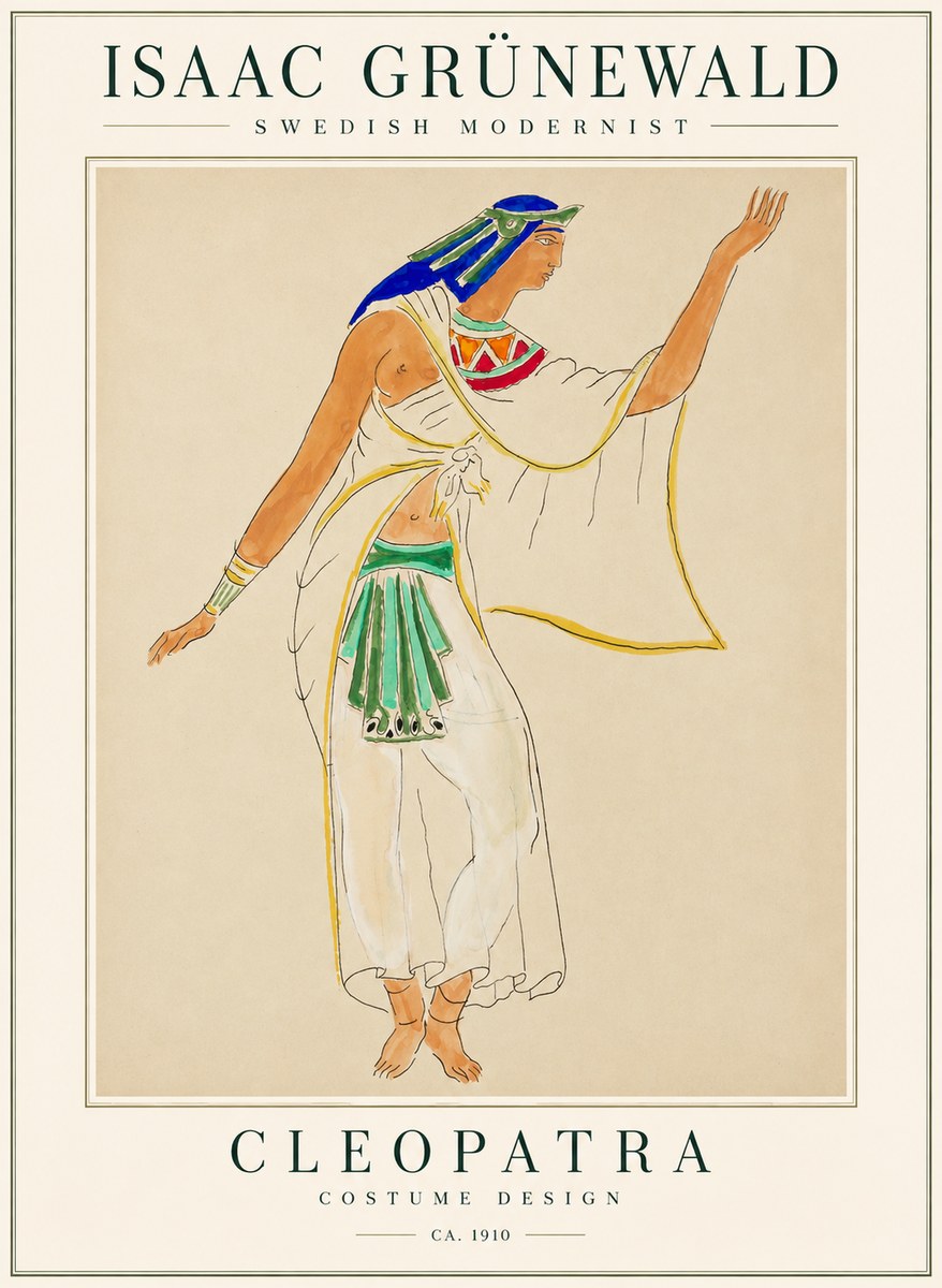 Isaac Grünewald Cleopatra - Costume Design No1 - Plakát
