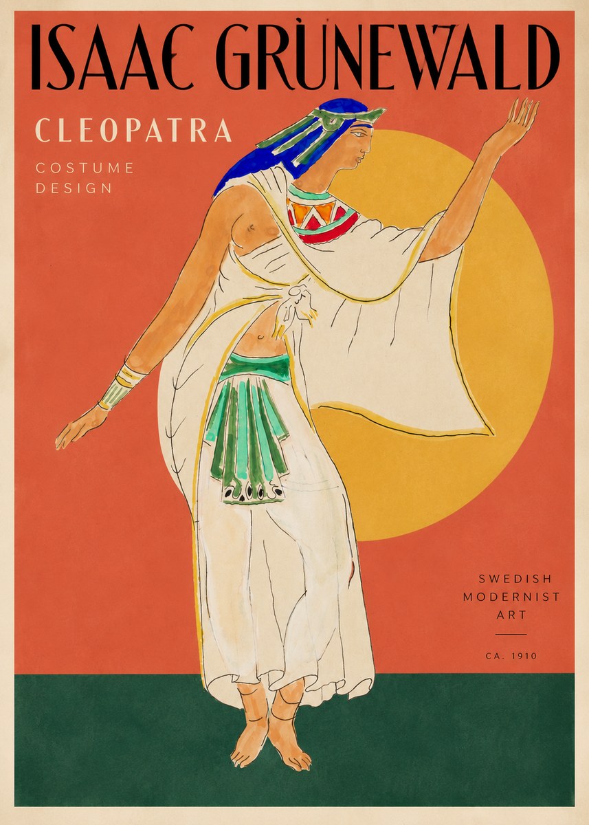 Isaac Grünewald Cleopatra - Costume Design No2 - Plakát