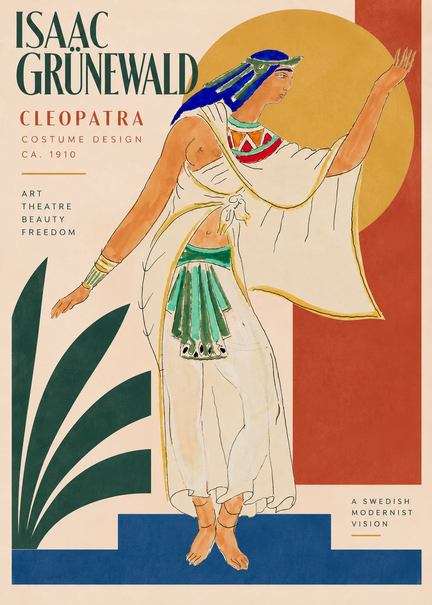 Isaac Grünewald Cleopatra - Costume Design No4 - Plakát