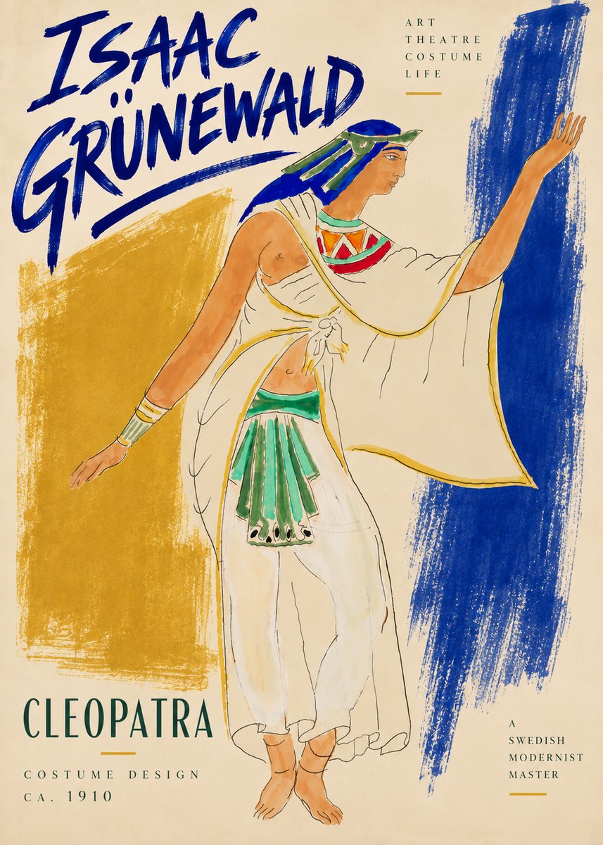 Isaac Grünewald Cleopatra - Costume Design No5 - Plakát