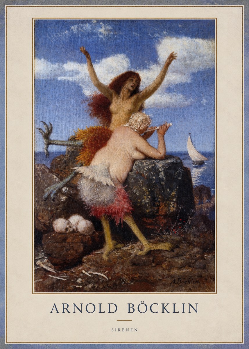 Arnold Böcklin Sirenen No1 - Plakát