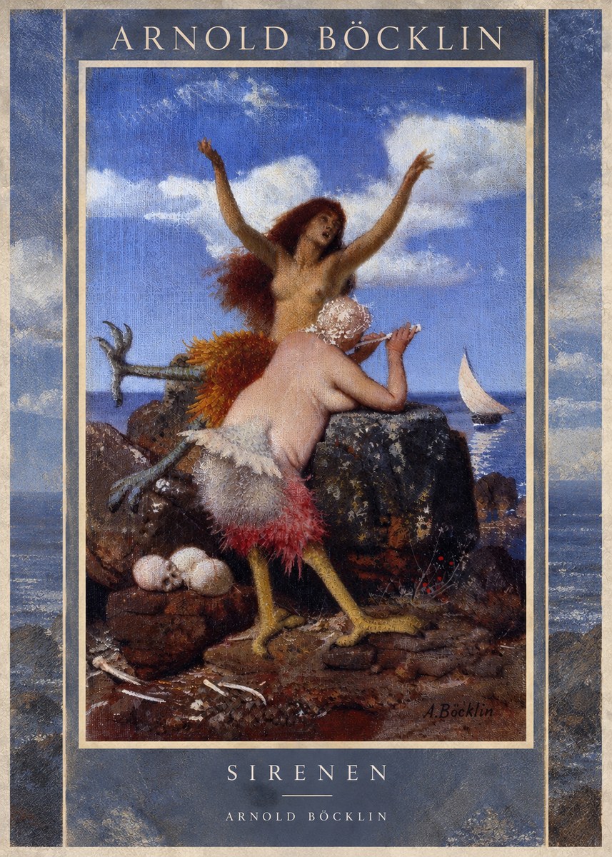 Arnold Böcklin Sirenen No5 - Plakát
