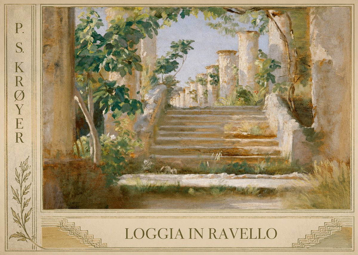 P.S. Krøyer Loggia in Ravello No2 - Plakát