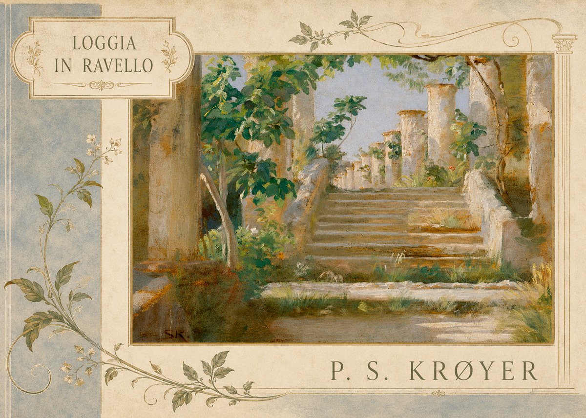 P.S. Krøyer Loggia in Ravello No4 - Plakát