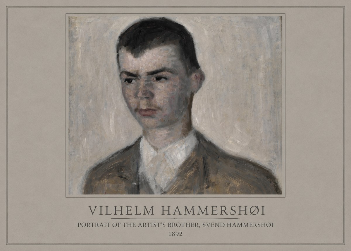 Vilhelm Hammershøi Portrait of the Artist's Brother, Svend Hammershøi No1 - Plakát
