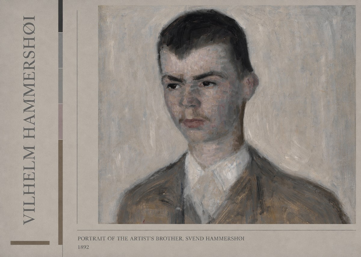 Vilhelm Hammershøi Portrait of the Artist's Brother, Svend Hammershøi No3 - Plakát