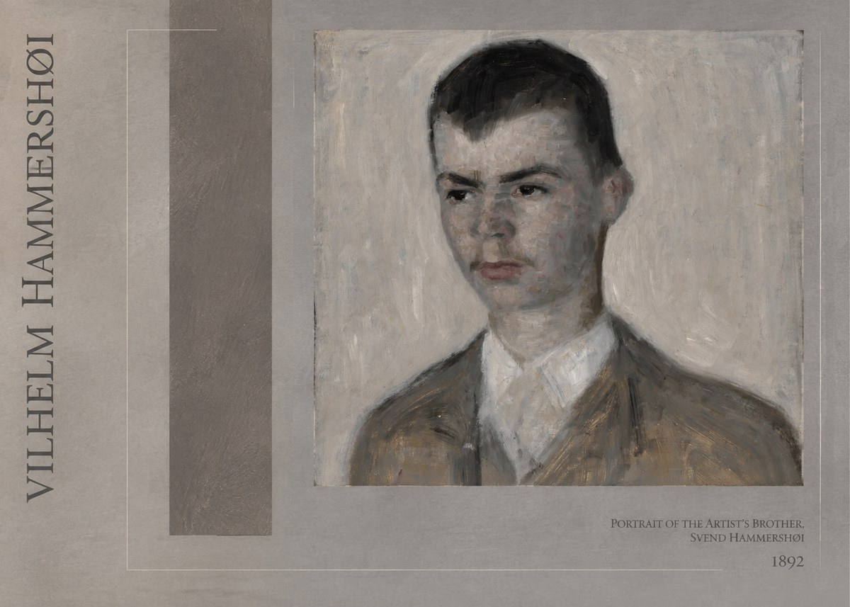 Vilhelm Hammershøi Portrait of the Artist's Brother, Svend Hammershøi No6 - Plakát