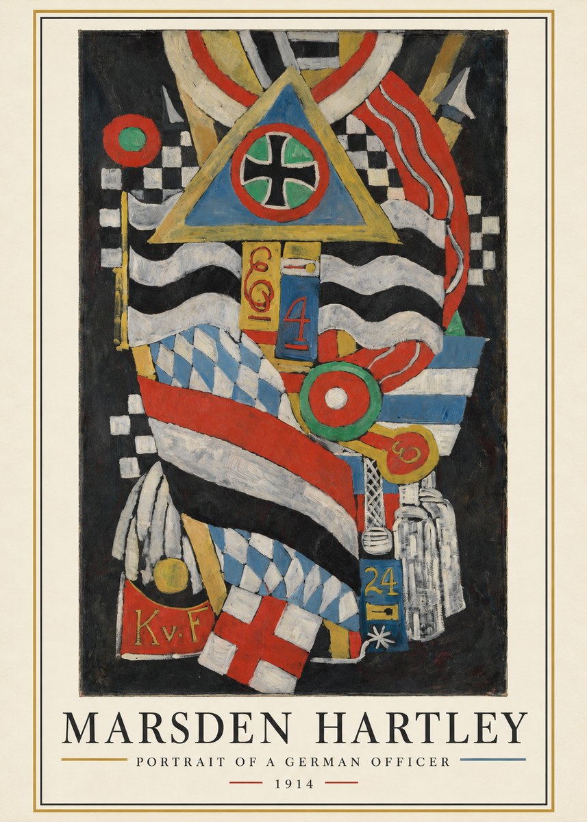 Marsden Hartley Portrait of a German Officer I No3 - Plakát