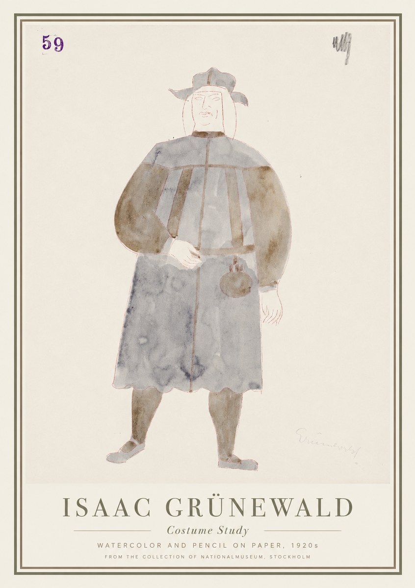 Isaac Grünewald Costume Study I No1 - Plakát
