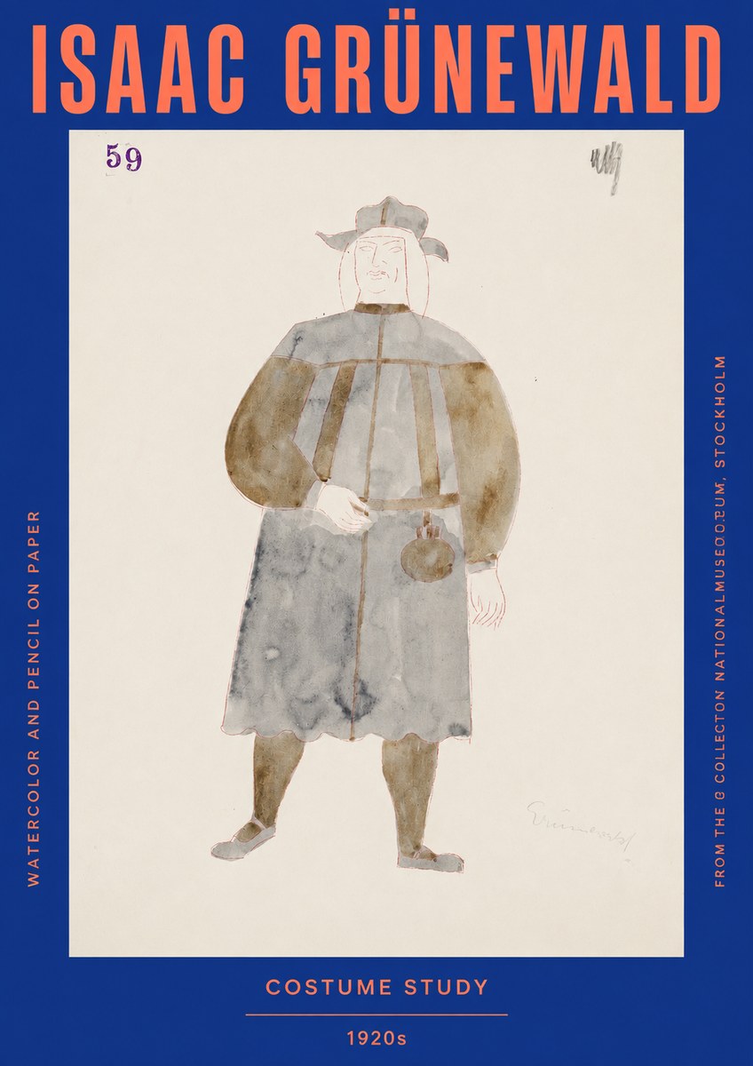 Isaac Grünewald Costume Study I No2 - Plakát