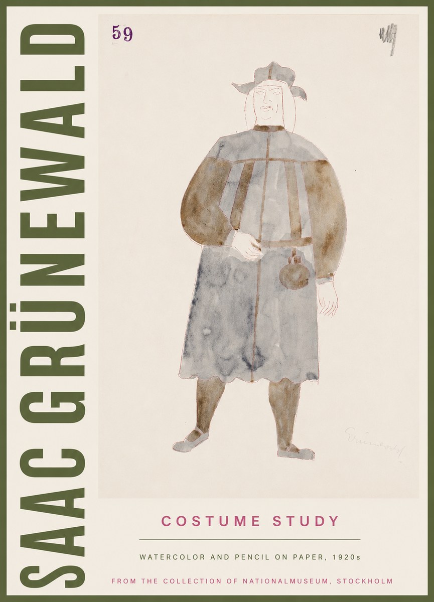 Isaac Grünewald Costume Study I No3 - Plakát