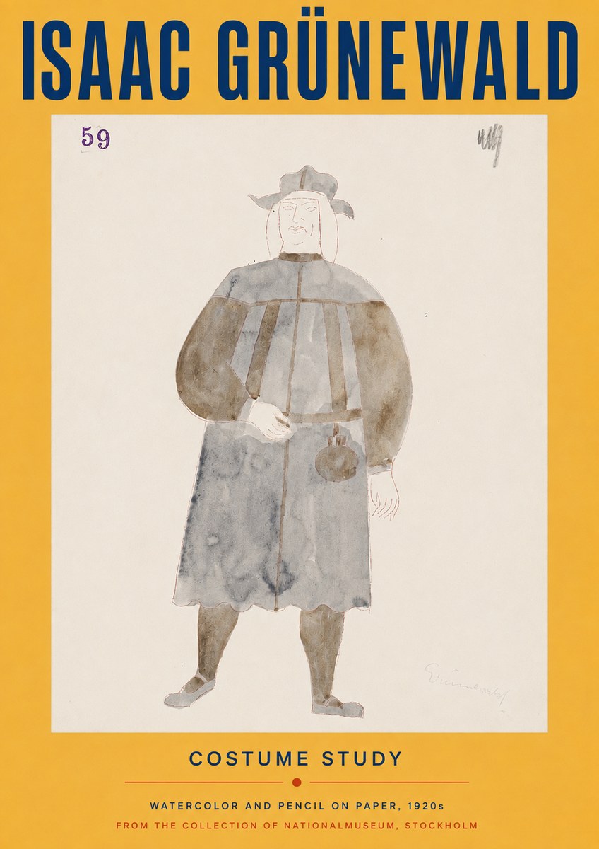 Isaac Grünewald Costume Study I No4 - Plakát